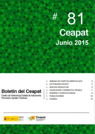 Imagen de la portada del boletín del Ceapat
