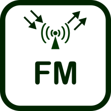 Icono de transmisor-receptor FM