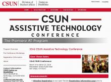 32nd CSUN Conference website image