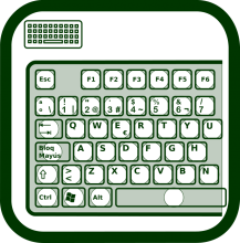 Icono de canalizador dactilar para teclados