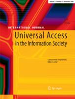 Universal Access in the Information Society book cover