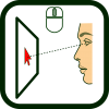 Eye-operated mouse icon